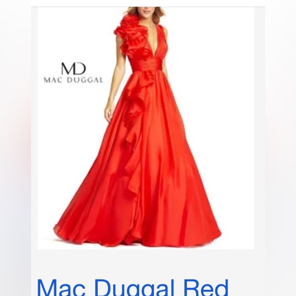 Mac Duggal Cherry Ball Gown - Picture 2 of 14